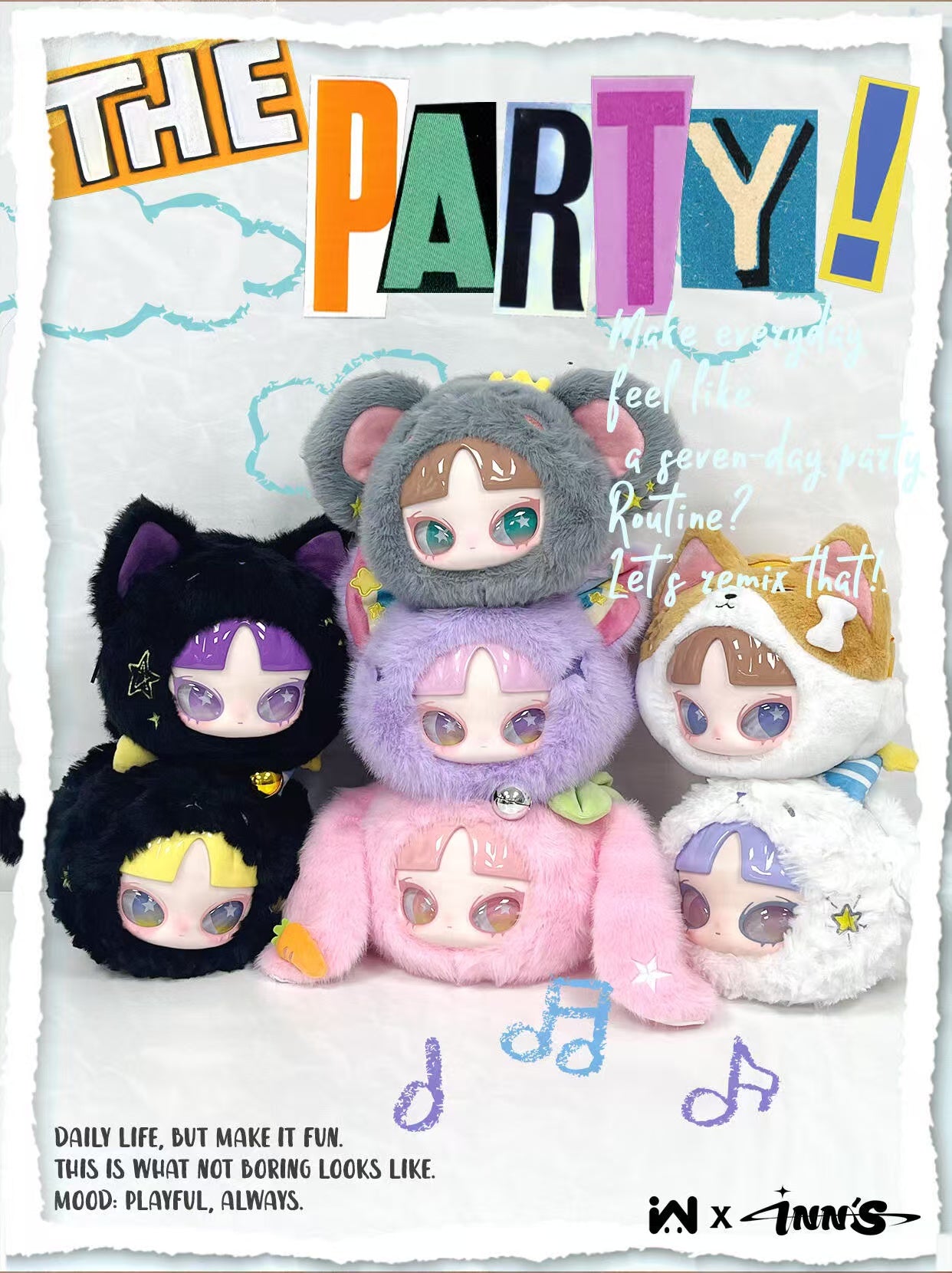 INN'S Let's Party Series Plush Blind Box （perorder）