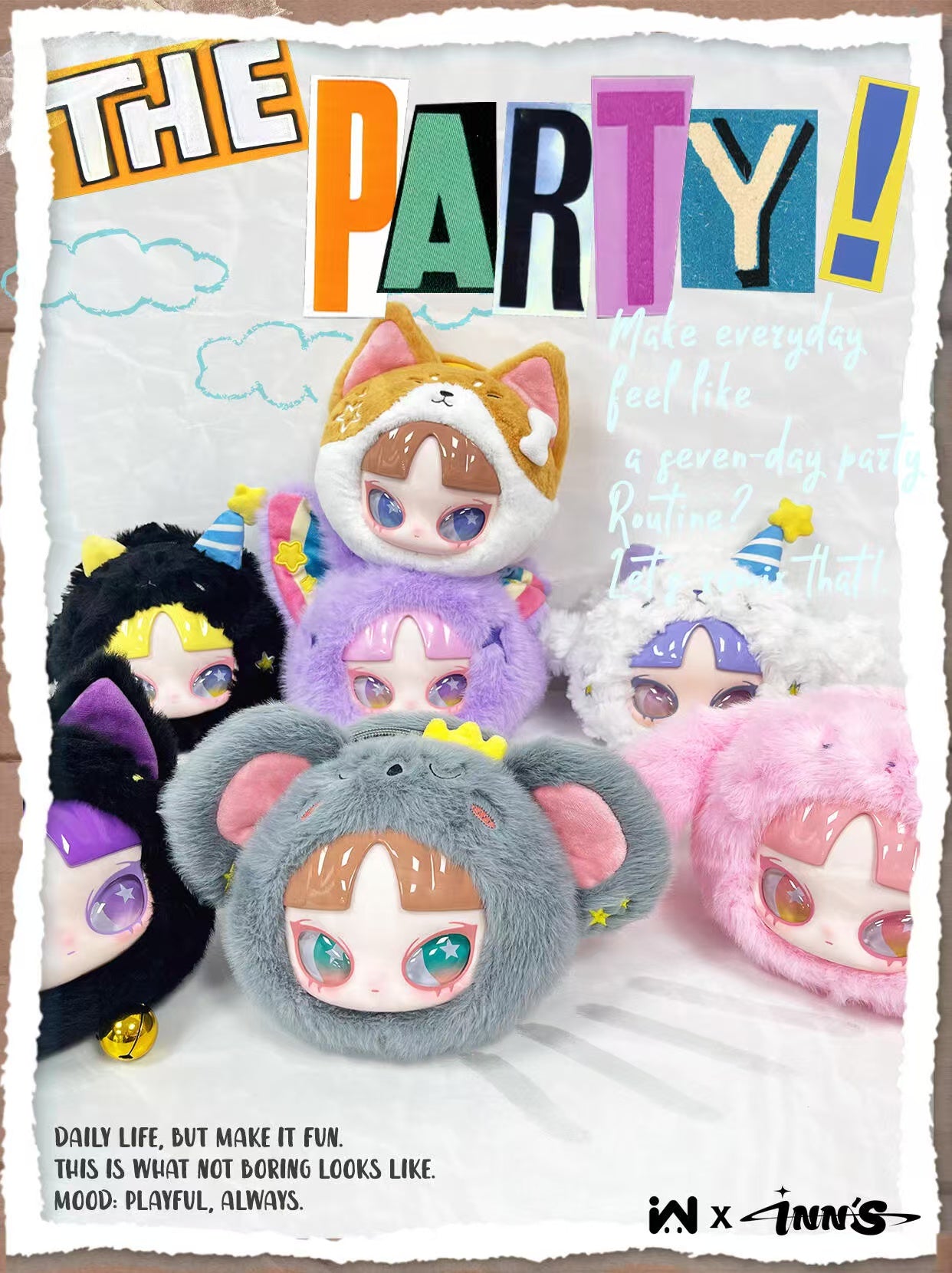 INN'S Let's Party Series Plush Blind Box （perorder）