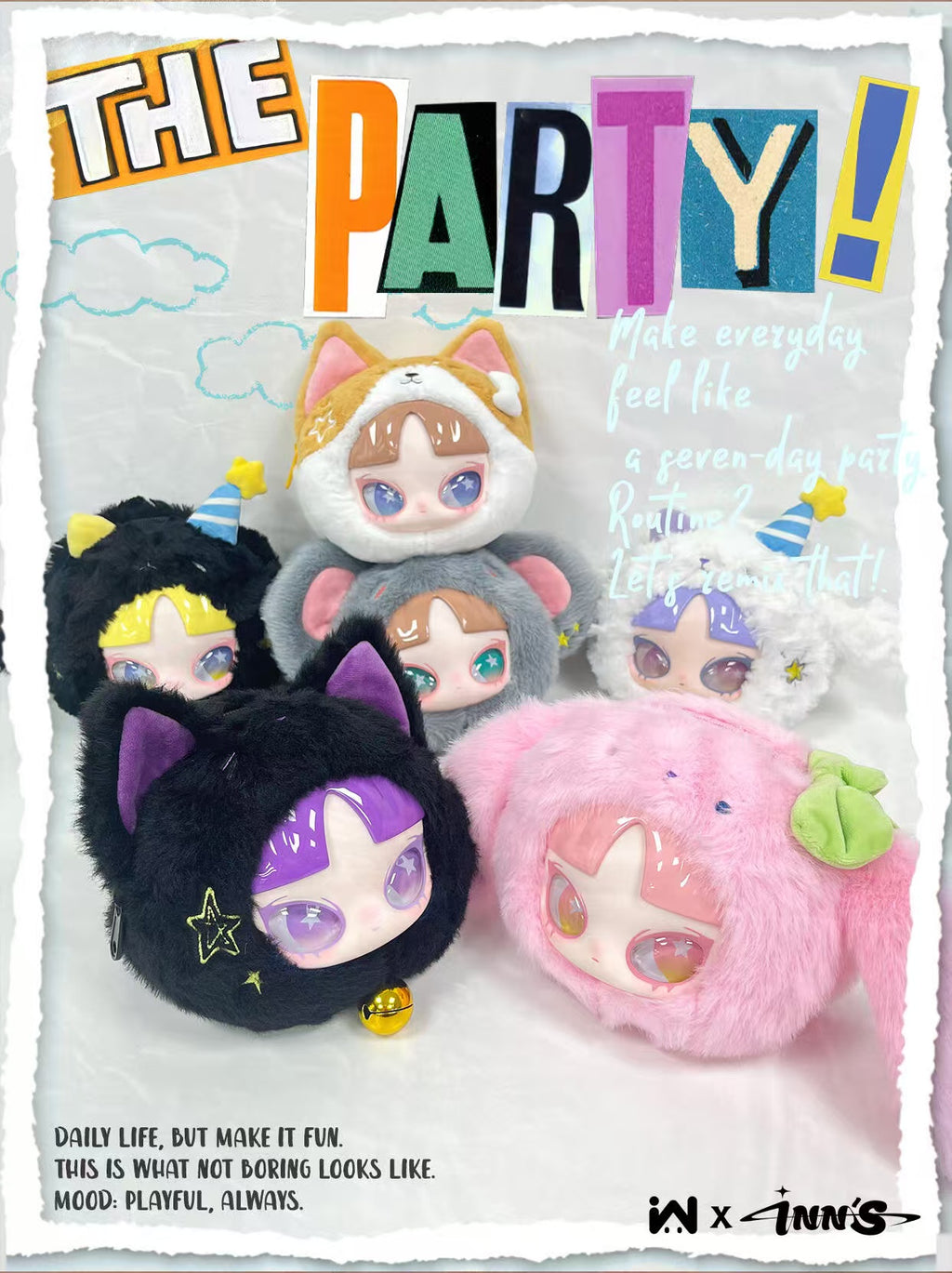 INN'S Let's Party Series Plush Blind Box （perorder）