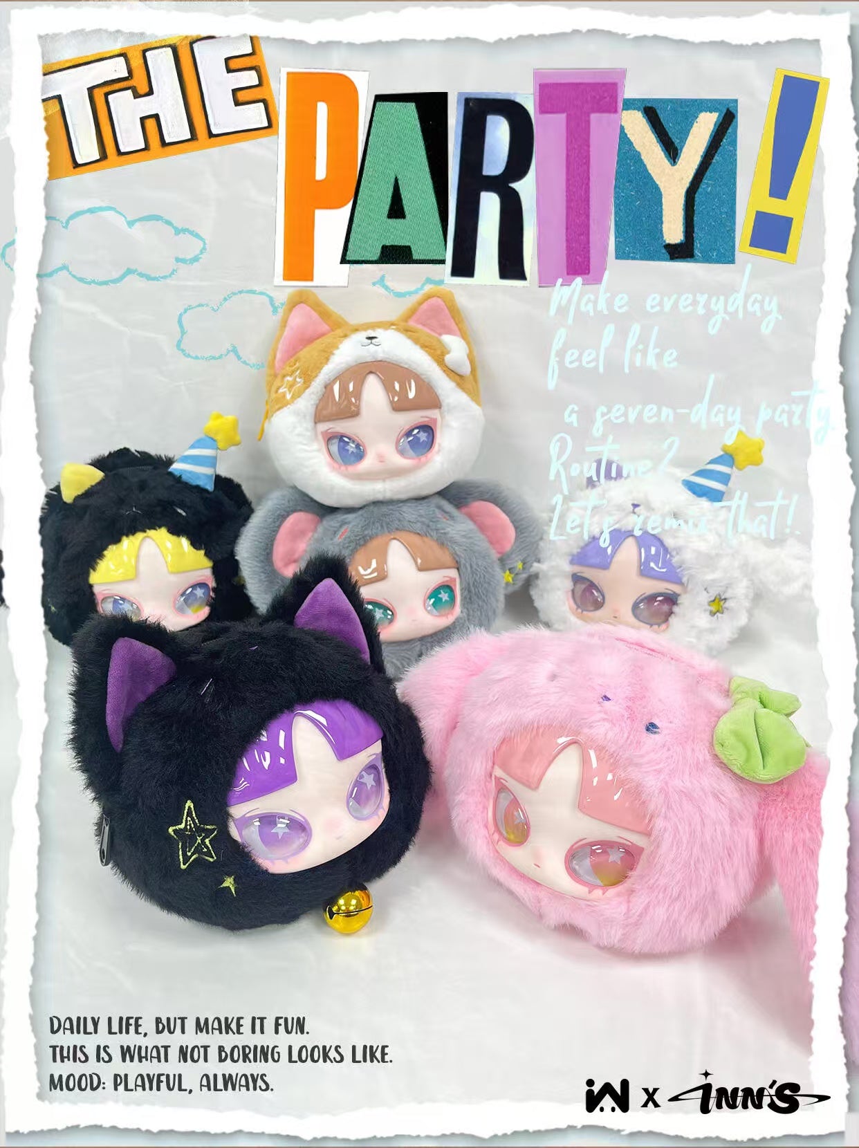 INN'S Let's Party Series Plush Blind Box （perorder）